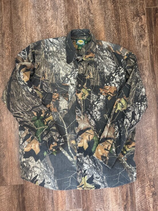 Cabela's Other - Cabela's Camo Long Sleeve Button Down Hunting Shirt Chest Pockets Size L Tall
